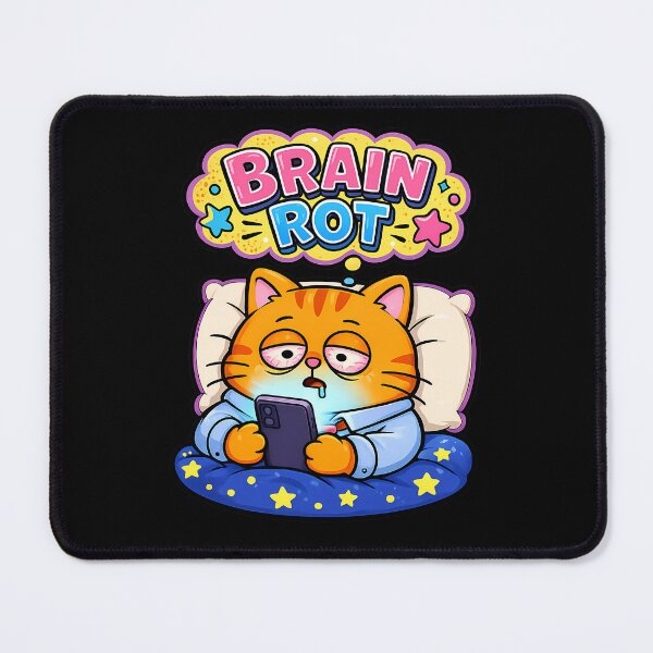 Item preview, Brain Rot Orange Cat Doomscrolling Meme designed and sold by LazyPaw Design.