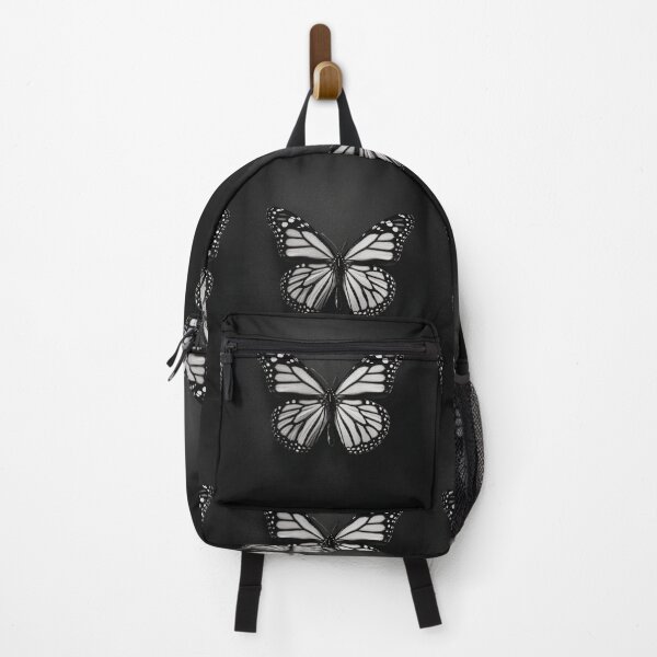 Item preview, Monarch black and white butterfly still life portrait single butterfly centered fine art photographic print designed and sold by Astrid Arkhangelsky.