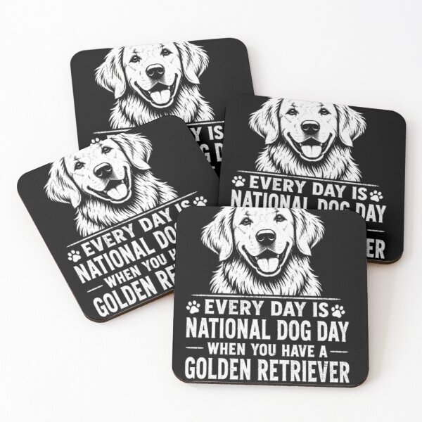 Item preview, Every Day Is National Dog Day When You Have a Golden Retriever designed and sold by FurryPrintLab-FurryPrintLabDesign.