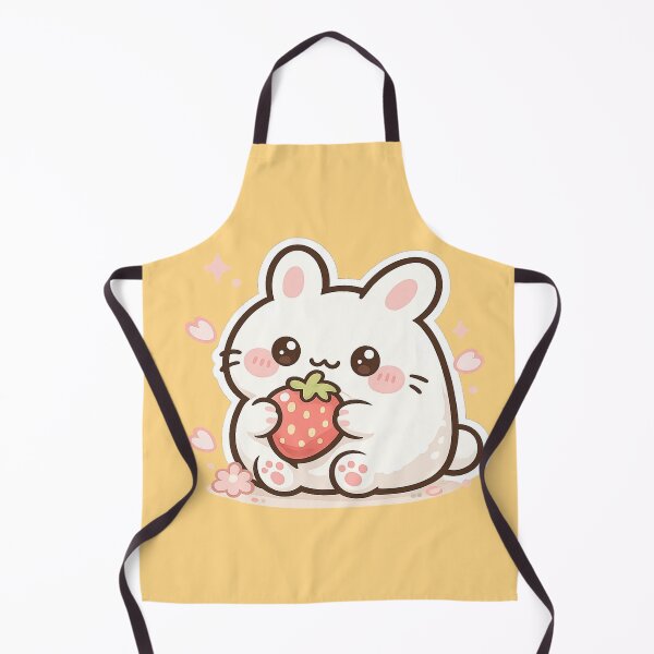 Item preview, Cute Strawberry Bunny Kawaii Chibi Illustration designed and sold by ZyloPrints.