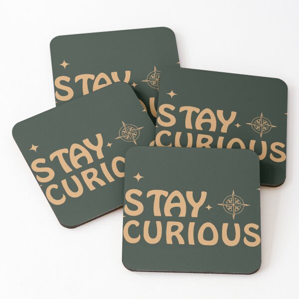 Item preview, ​Stay Curious Vintage Boho Typography Compass Star designed and sold by Joshbrowny.