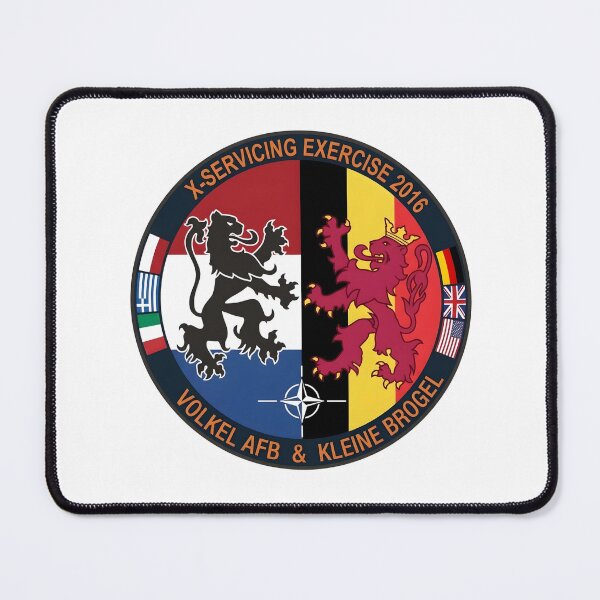 Item preview, NATO X-Servicing Exercise 2016 Volkel AFB & Kleine Brogel Patch Graphic designed and sold by CharlieDesings.