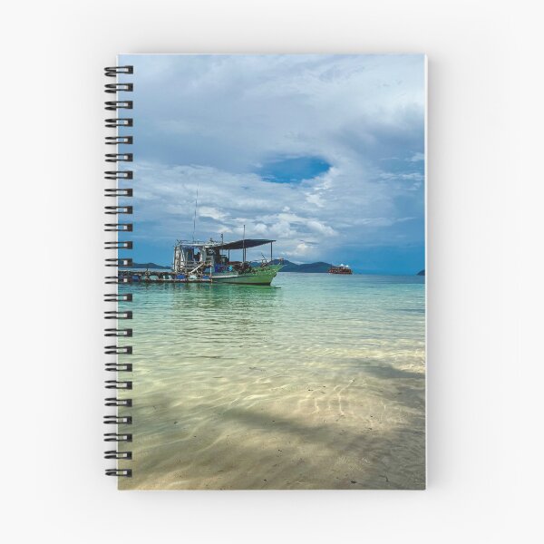 Item preview, tropical-beach-boat designed and sold by PhotographyPi.