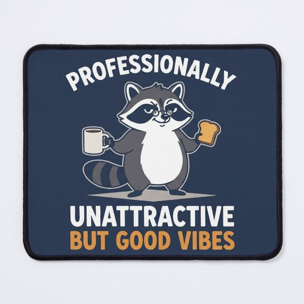 Item preview, Professionally Unattractive But Good Vibes Raccoon designed and sold by Owcomm.