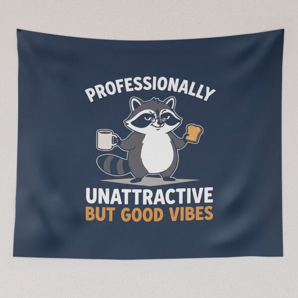 Item preview, Professionally Unattractive But Good Vibes Raccoon designed and sold by Owcomm.