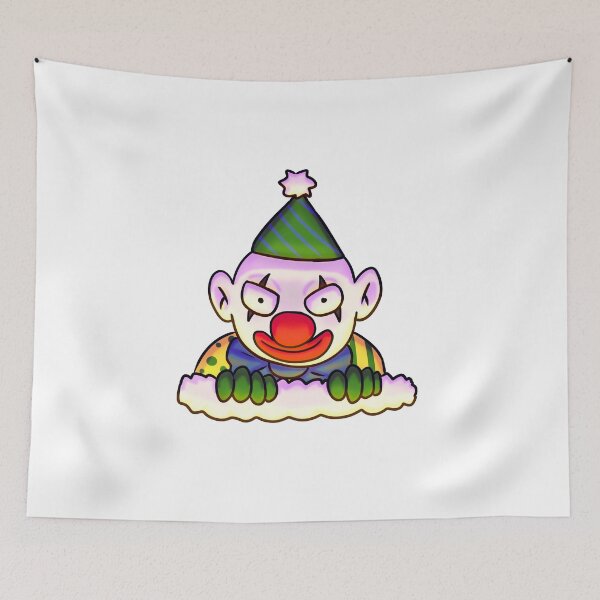 Item preview, Creepy Funny Cartoon Clown Peeking out designed and sold by JimboTurtle.