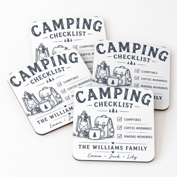 Item preview, Family Camping Checklist Outdoor Adventure Design designed and sold by TeeVerse27.