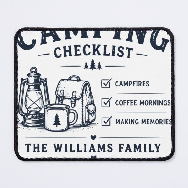 Item preview, Family Camping Checklist Outdoor Adventure Design designed and sold by TeeVerse27.