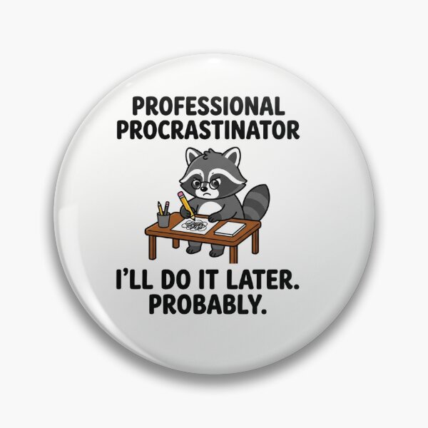 Item preview, Professional Procrastinator Cute Raccoon Working Late designed and sold by Owcomm.