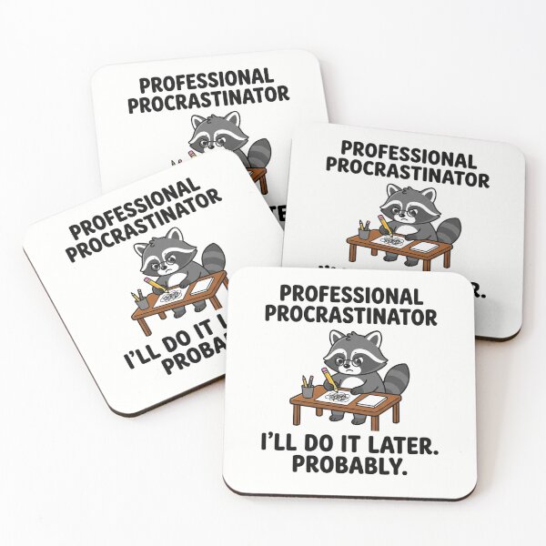 Item preview, Professional Procrastinator Cute Raccoon Working Late designed and sold by Owcomm.