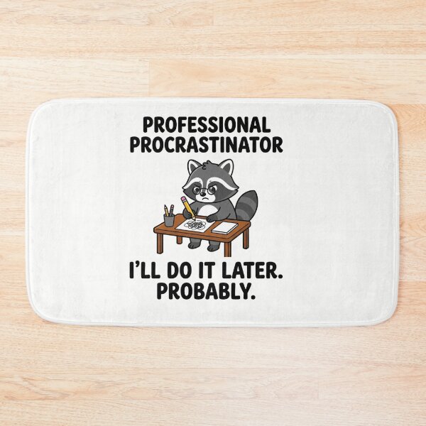 Item preview, Professional Procrastinator Cute Raccoon Working Late designed and sold by Owcomm.