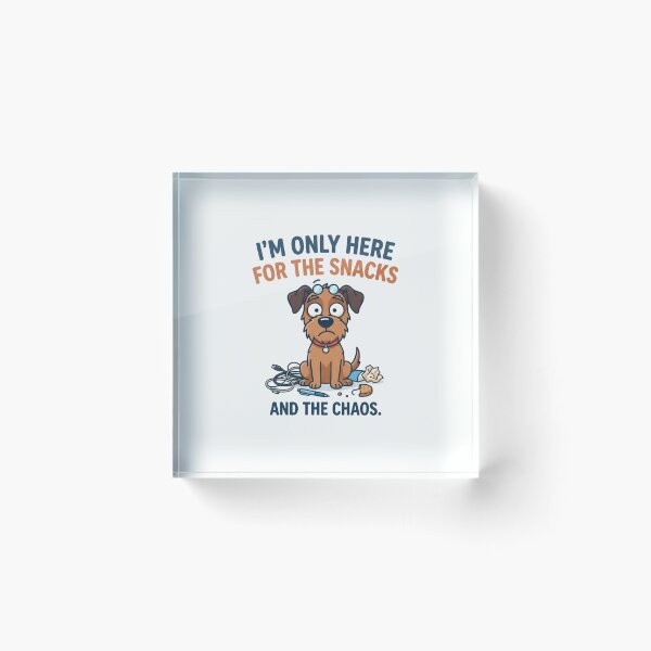 Item preview, Funny Dog Only Here For The Snacks designed and sold by Owcomm.