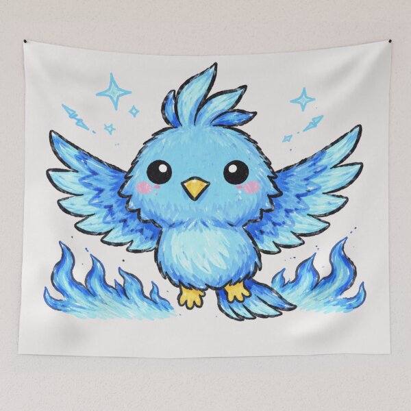 Item preview, Blue Fire Phoenix! designed and sold by Planetporridge.