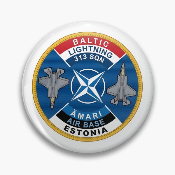 Item preview, RNLAF 313 SQN Baltic Lightning F-35 Ämari Air Base Estonia Patch Graphic designed and sold by CharlieDesings.