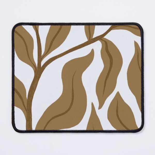 Item preview, Boho Brown Leaf Pattern Earthy Botanical Wave Foliage Print designed and sold by LYAN-STORE.