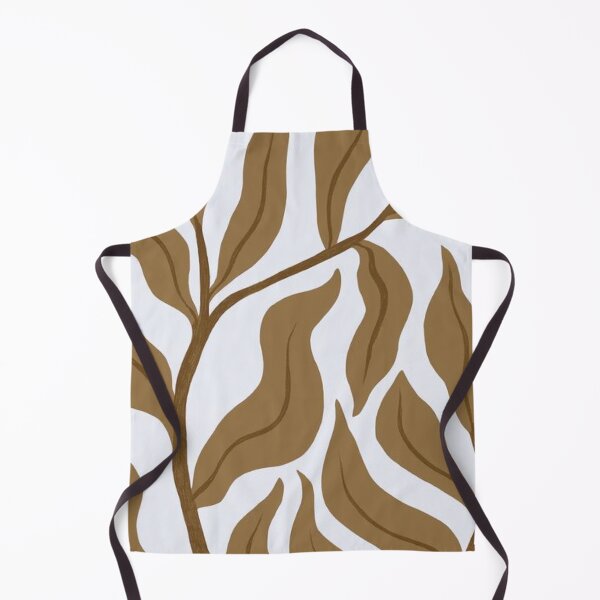 Item preview, Boho Brown Leaf Pattern Earthy Botanical Wave Foliage Print designed and sold by LYAN-STORE.