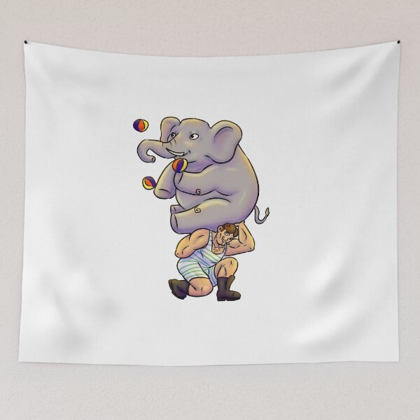 Item preview, Strongman and Elephant Circus designed and sold by JimboTurtle.
