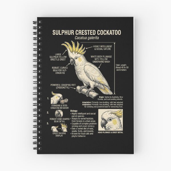 Item preview, Sulphur Crested Cockatoo Scientific Anatomy Ornithology Parrot Lover designed and sold by dian-rody-crest.