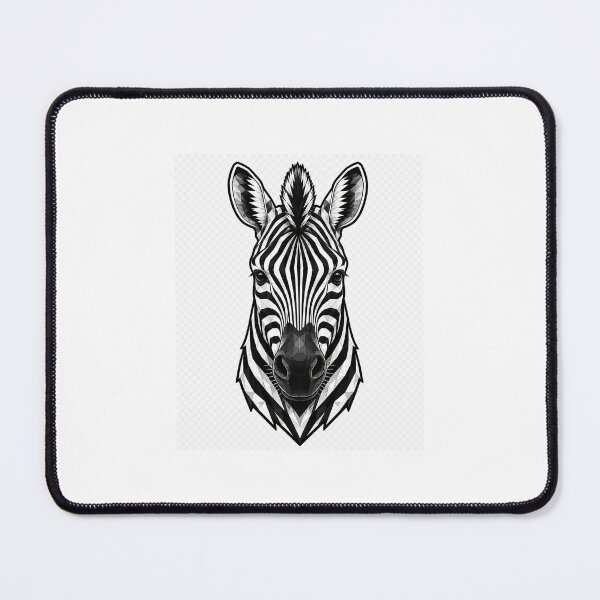 Item preview, Geometric Zebra Head | Low Poly Wildlife Vector | Black & White Zebra Sticker designed and sold by DesertInkArt.