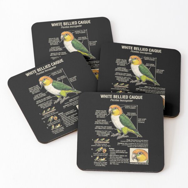 Item preview, White Bellied Caique Scientific Anatomy Ornithology Parrot Lover designed and sold by dian-rody-crest.