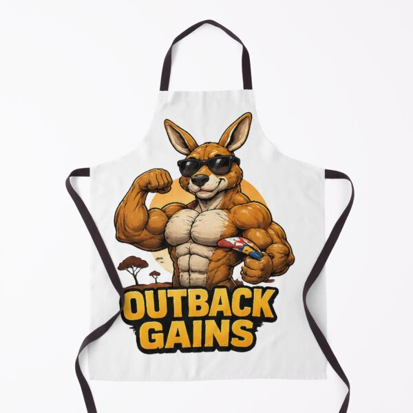Item preview, Outback Gains Muscle Kangaroo Fitness Gym Workout designed and sold by Surviving Monday Club.