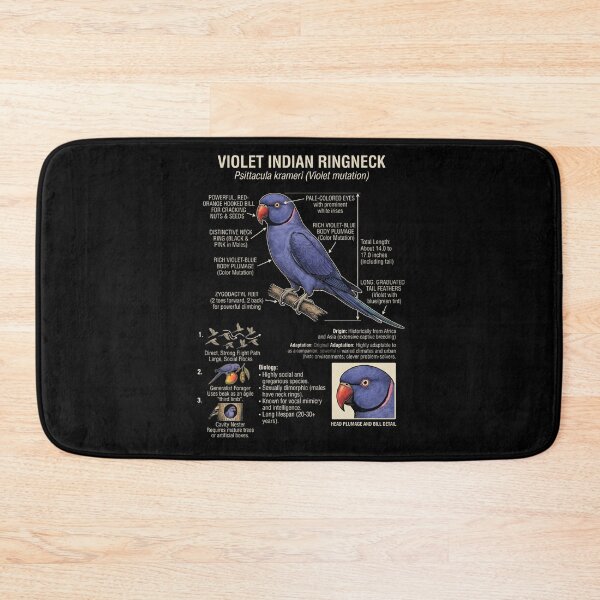 Item preview, Violet Indian Ringneck Scientific Anatomy Ornithology Parrot Lover designed and sold by dian-rody-crest.