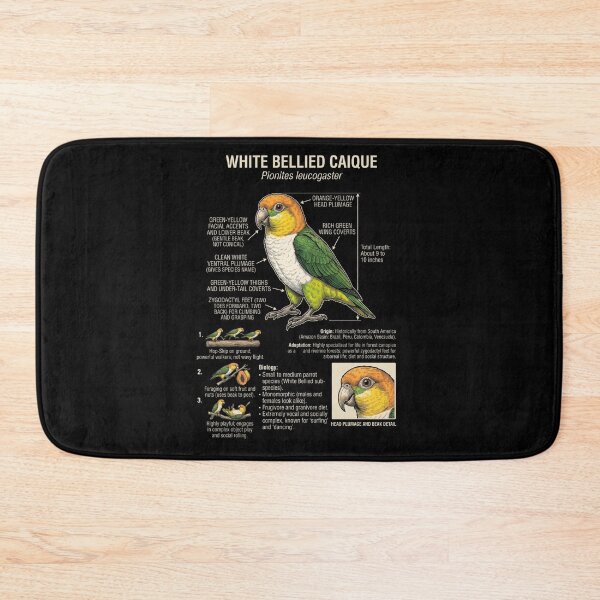 Item preview, White Bellied Caique Scientific Anatomy Ornithology Parrot Lover designed and sold by dian-rody-crest.