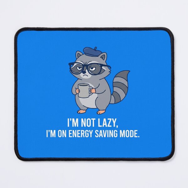 Item preview, Cute Grumpy Raccoon Energy Saving Mode Coffee Lover designed and sold by Owcomm.