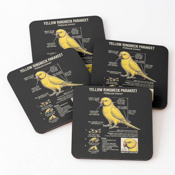 Item preview, Yellow Ringneck Parakeet Scientific Anatomy Ornithology Parrot Lover designed and sold by dian-rody-crest.