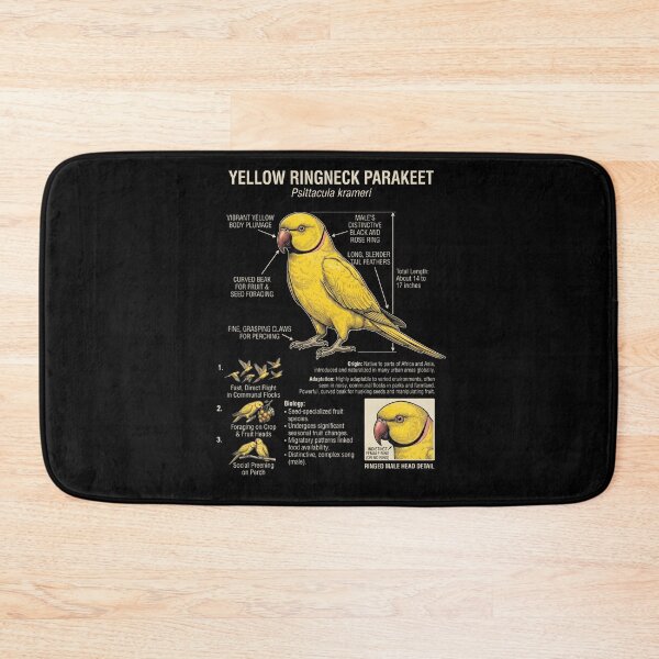 Item preview, Yellow Ringneck Parakeet Scientific Anatomy Ornithology Parrot Lover designed and sold by dian-rody-crest.