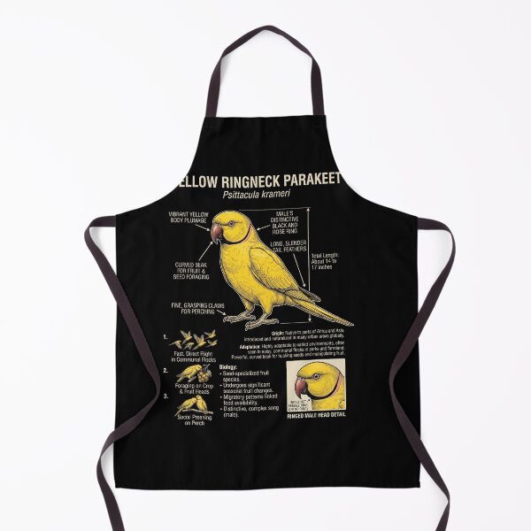 Item preview, Yellow Ringneck Parakeet Scientific Anatomy Ornithology Parrot Lover designed and sold by dian-rody-crest.