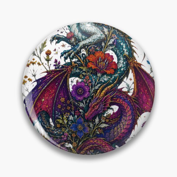 Item preview, wyvern floral pattern designed and sold by alexrow.