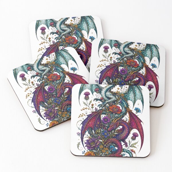 Item preview, wyvern floral pattern designed and sold by alexrow.