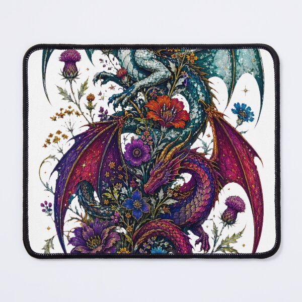 Item preview, wyvern floral pattern designed and sold by alexrow.