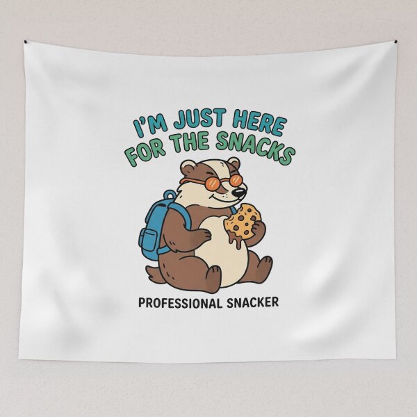 Item preview, Cute Badger Eating Chocolate Chip Cookie Snack designed and sold by Owcomm.