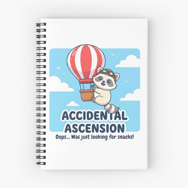 Item preview, Cute Raccoon Flying Hot Air Balloon designed and sold by Owcomm.