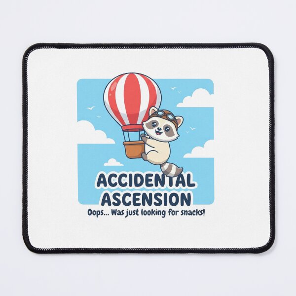 Item preview, Cute Raccoon Flying Hot Air Balloon designed and sold by Owcomm.