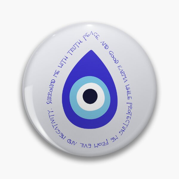 Item preview, Evil Eye Mantra for Truth and Peace - Dark Blue Eye designed and sold by TheThankfulTyne.