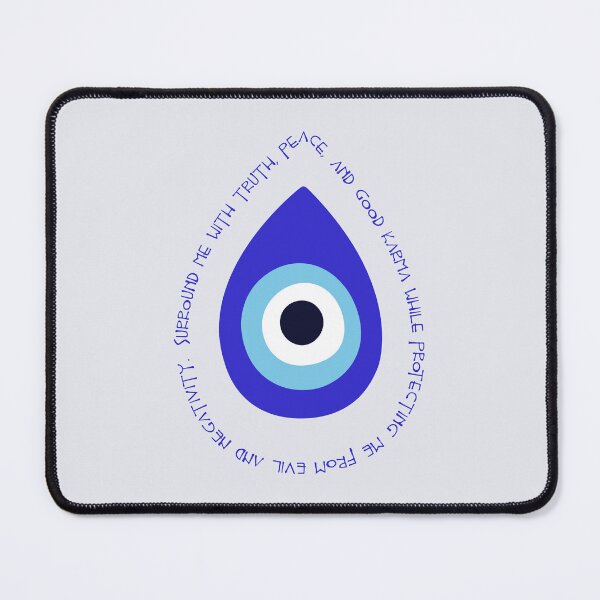 Item preview, Evil Eye Mantra for Truth and Peace - Dark Blue Eye designed and sold by TheThankfulTyne.