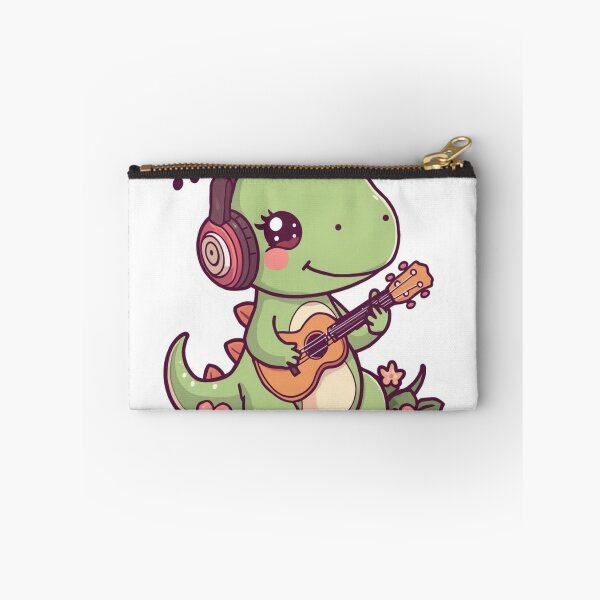 Item preview, Musical Dinosaur Sticker | Dinosaur Playing Ukulele | Music Lover Dino | Kawaii Reptile Illustration designed and sold by Pandey14.