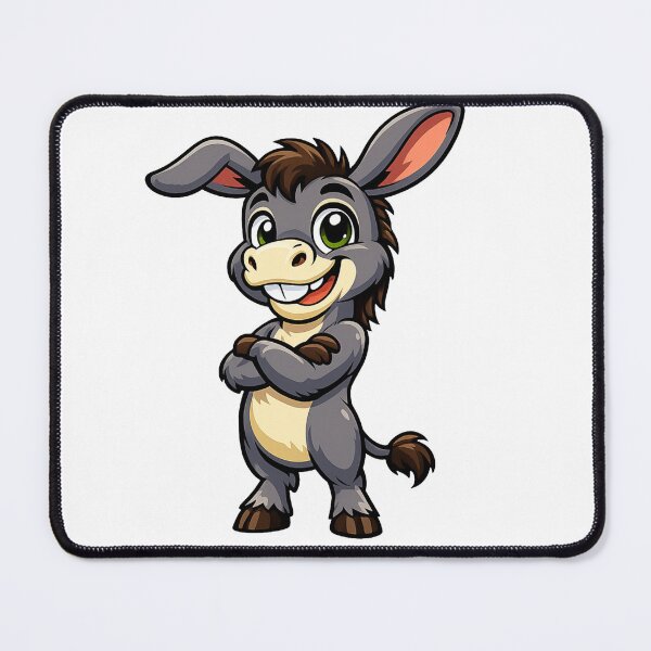Item preview, Cute Cartoon Donkey Mascot | Funny Animal Character | Vector T-Shirt Design designed and sold by FashionHubLK.