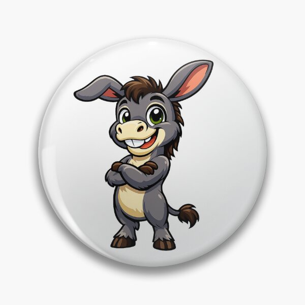 Item preview, Cute Cartoon Donkey Mascot | Funny Animal Character | Vector T-Shirt Design designed and sold by FashionHubLK.