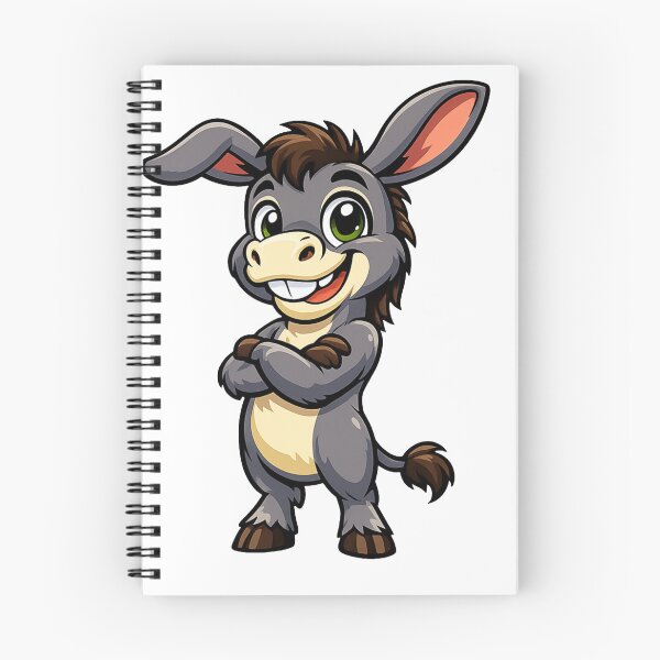 Item preview, Cute Cartoon Donkey Mascot | Funny Animal Character | Vector T-Shirt Design designed and sold by FashionHubLK.