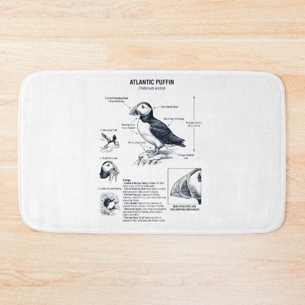 Item preview, Atlantic Puffin Scientific Anatomy Ornithology Bird Birding Lover designed and sold by dian-rody-crest.