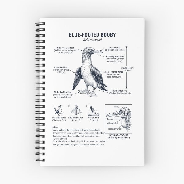Item preview, Blue Footed Booby Scientific Anatomy Ornithology Bird Birding Lover designed and sold by dian-rody-crest.