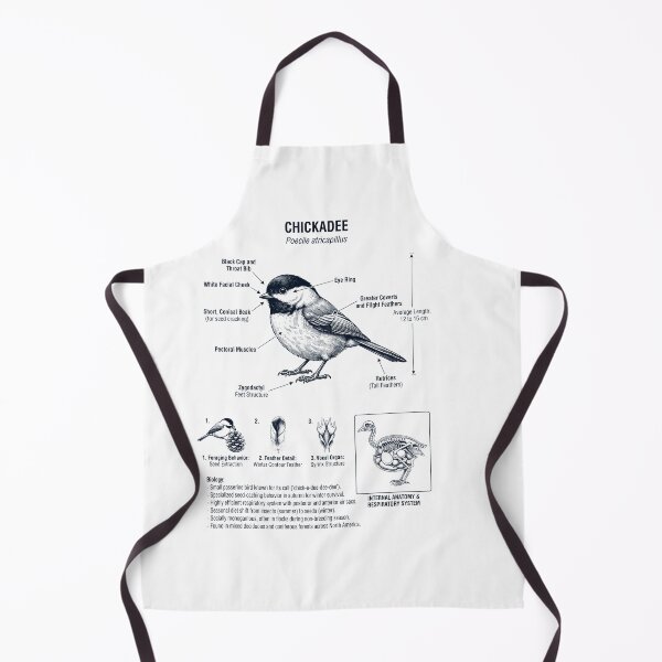 Item preview, Chickadee Scientific Anatomy Ornithology Bird Birding Lover designed and sold by dian-rody-crest.
