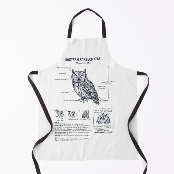 Item preview, Eastern Screech Owl Scientific Anatomy Ornithology Bird Birding Lover designed and sold by dian-rody-crest.
