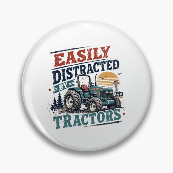 Item preview, Easily Distracted By Tractors Farmer Farming Agriculture Enthusiast designed and sold by RetroMini2026.