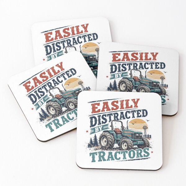 Item preview, Easily Distracted By Tractors Farmer Farming Agriculture Enthusiast designed and sold by RetroMini2026.