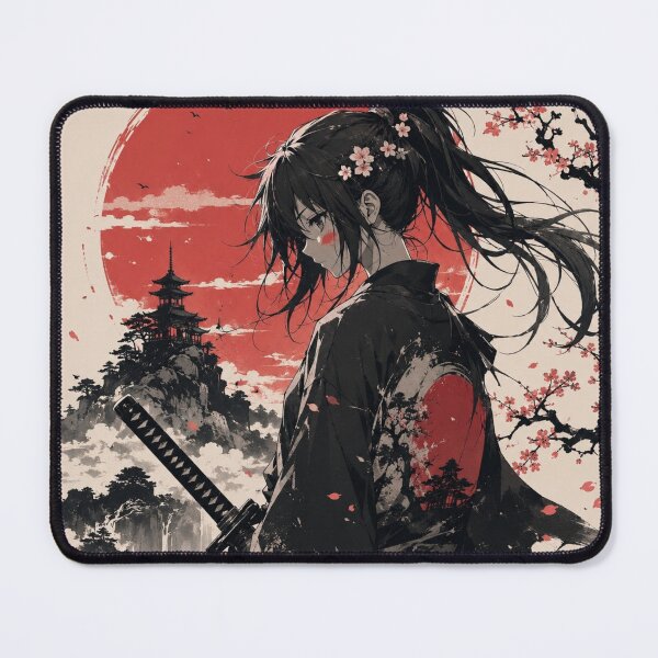 Item preview, Japanese-Inspired Anime Swordswoman | Red Moon Ink Art designed and sold by LunaVales.